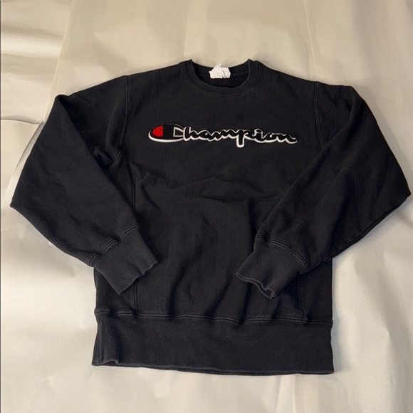 Champion Black Crewneck with Logo - Picture 2 of 6